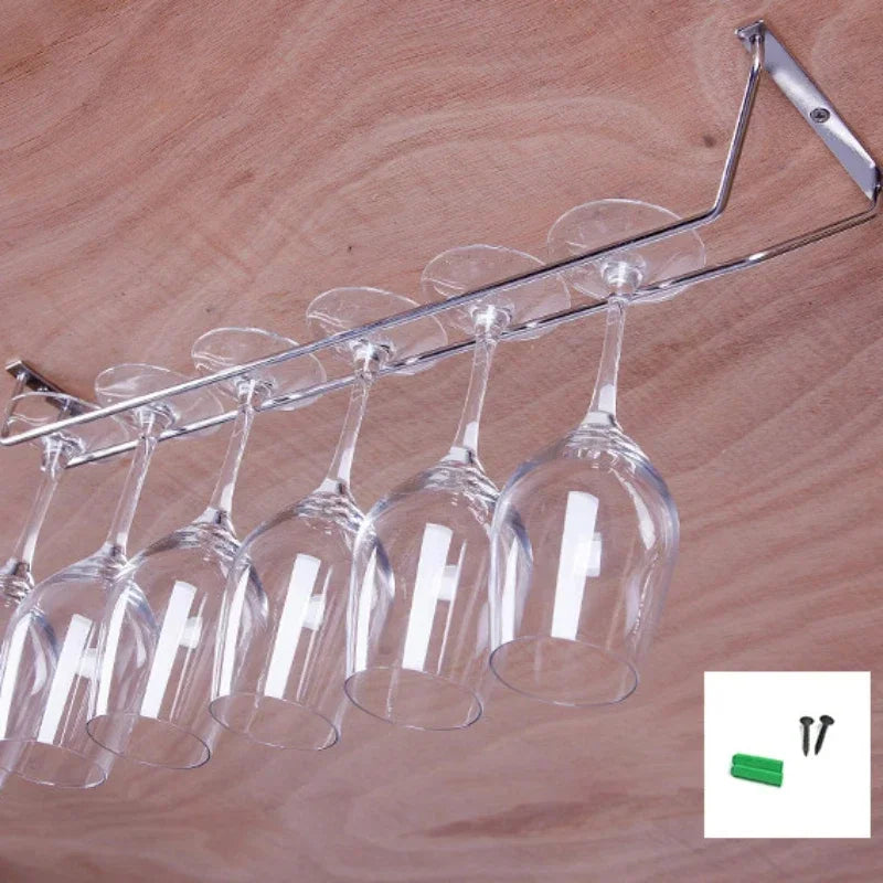 Vintage Hanging Wine Glass Rack – Home Bar Metal Holder Wine Glass Rack SWANS
