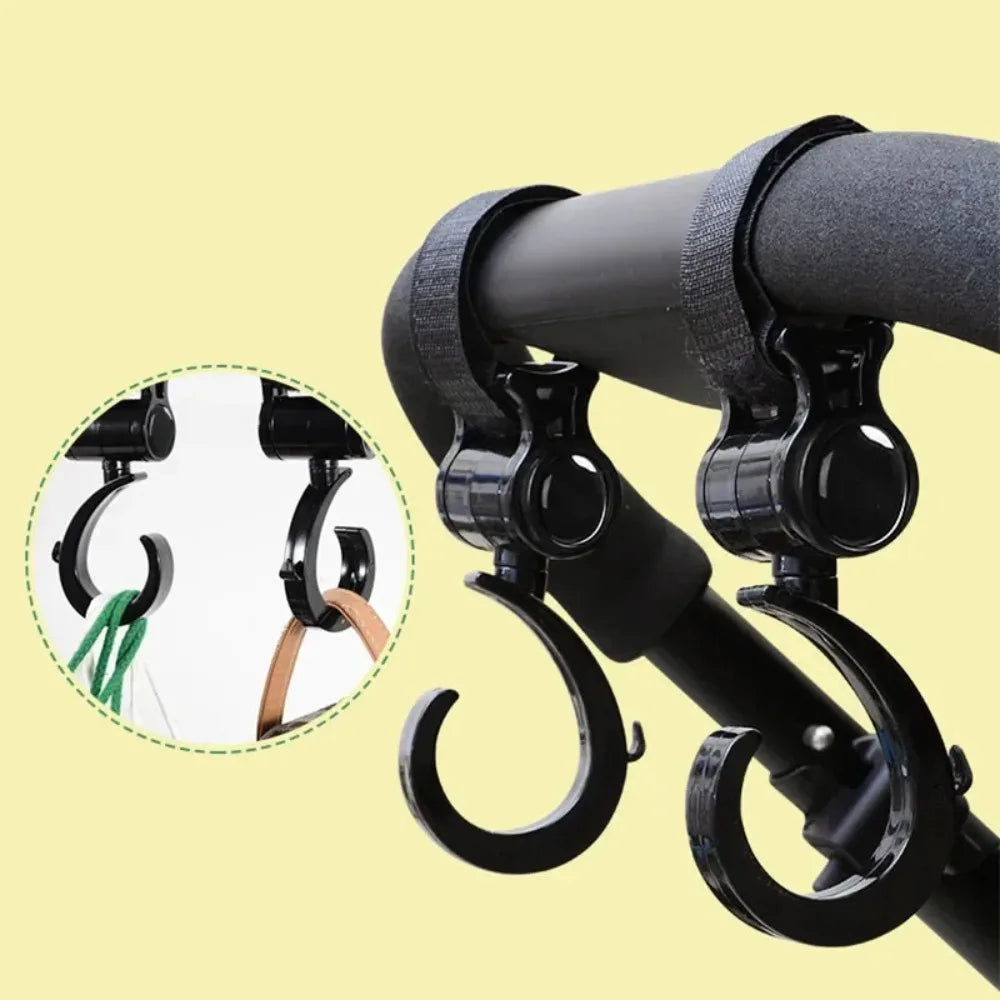 SWANS Stroller Hooks 2-Pack – Universal Pram & Cart Bag Holder Stroller Hook SWANS