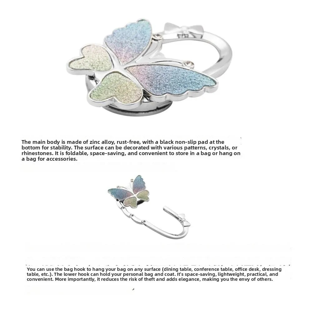 SWANS Butterfly Desk Hook – Foldable Aluminum Purse Hanger Desk Purse Hook SWANS