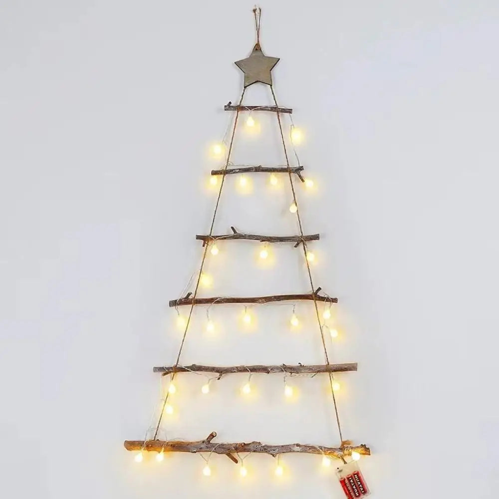 Wooden Star Ladder Wall Hanging Ornament | Shabby Chic Décor Wall Hanging Ornament SWANS