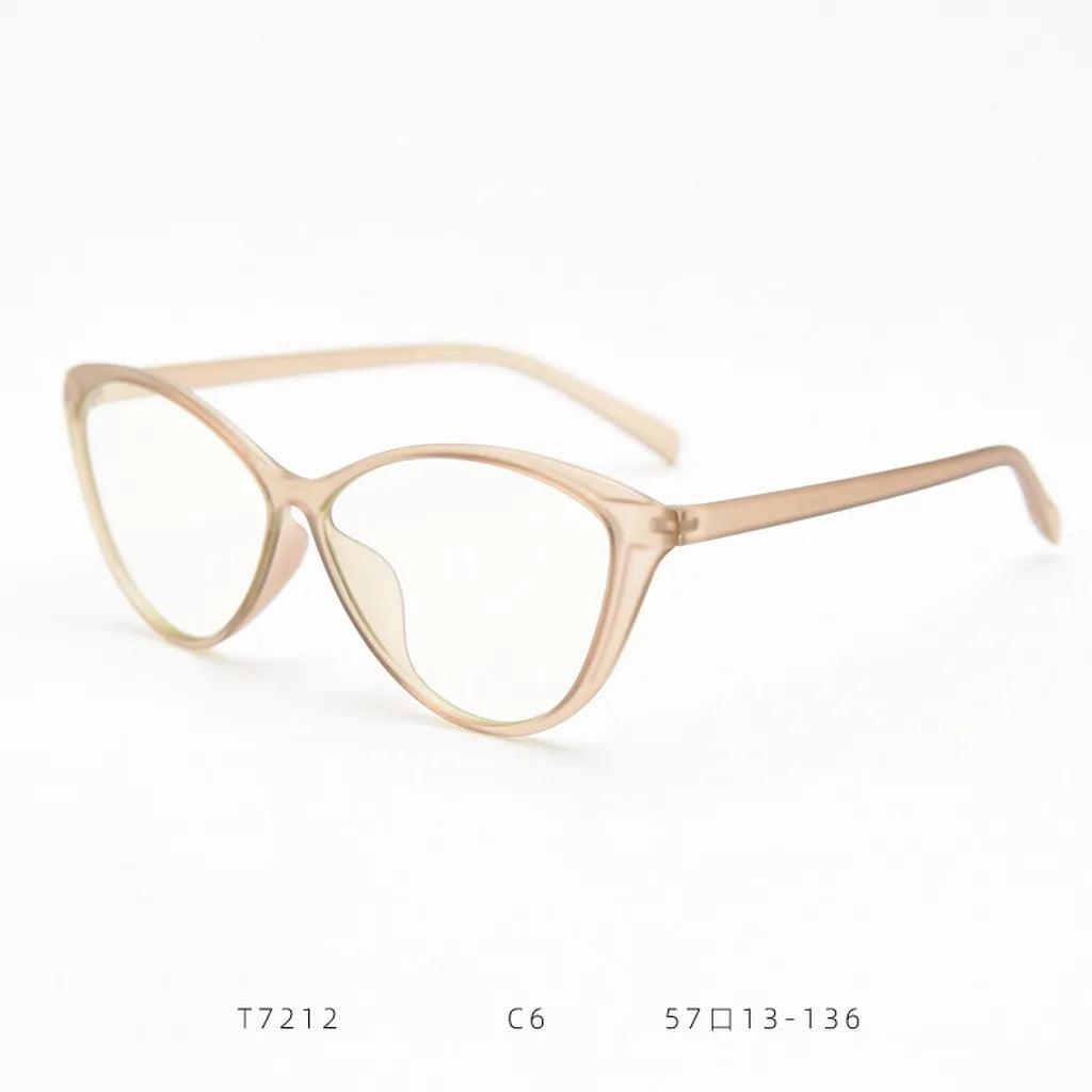 TR90 Cat Eye Blue Light Blocking Glasses Frame Women Eyeglasses Frame SWANS Coffee