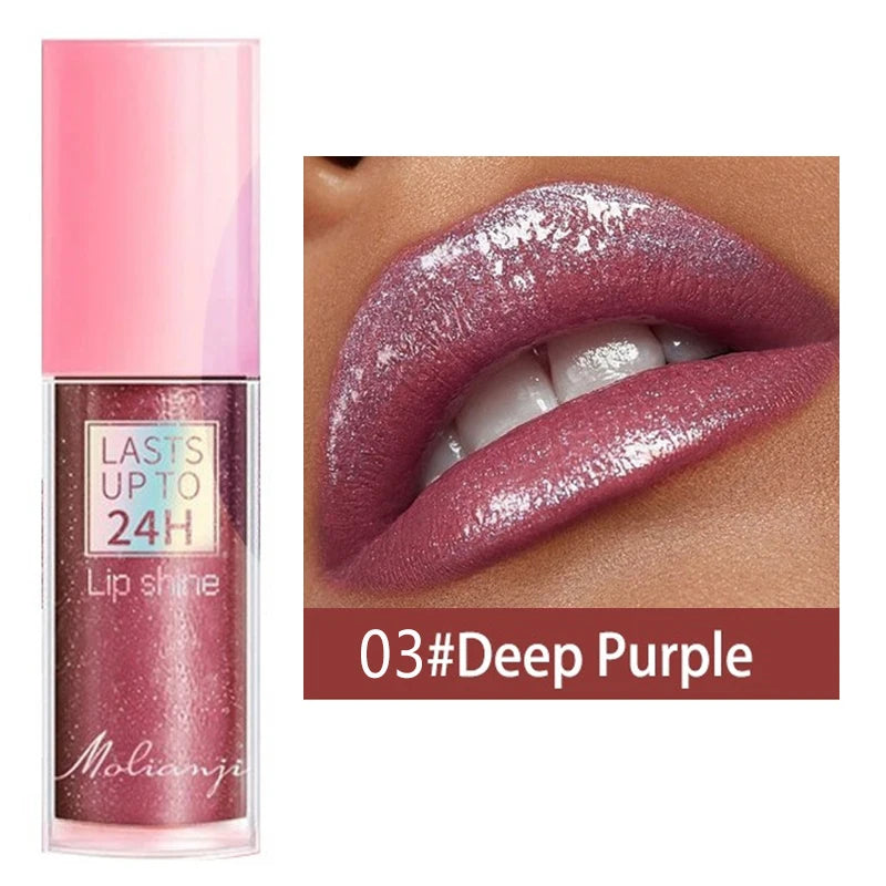 Glitter Lip Gloss – Diamond Shimmer & Moisturizing Lip Glaze Lip Gloss SWANS 03