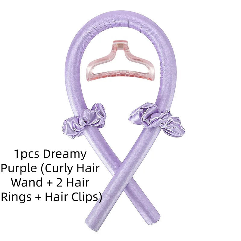 Foam No-Heat Sleeping Hair Curlers – Big Wave Styler 1/3/5pc Hair Curl Styler SWANS 1pcs Dreamy Purple