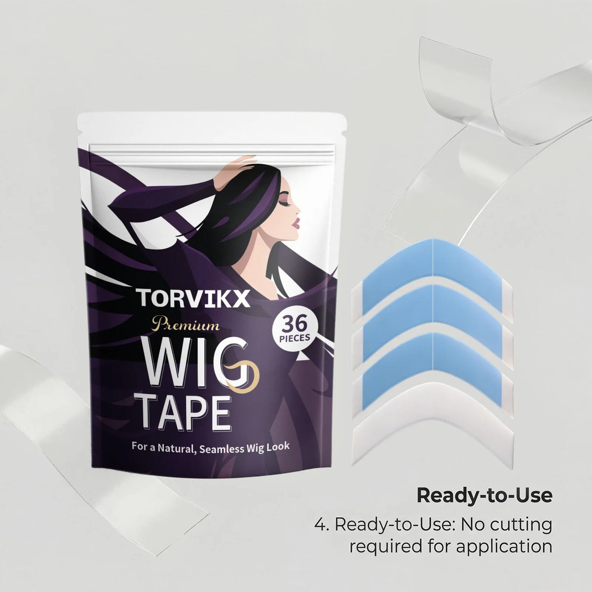 Invisible Strong Hold Wig Adhesive Tape – 36 Pcs Pack Wig Adhesive Tape SWANS