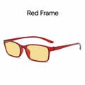 KLASSNUM Square TR Sunglasses – UV400 & Blue Light Filter Square Sunglasses SWANS Red