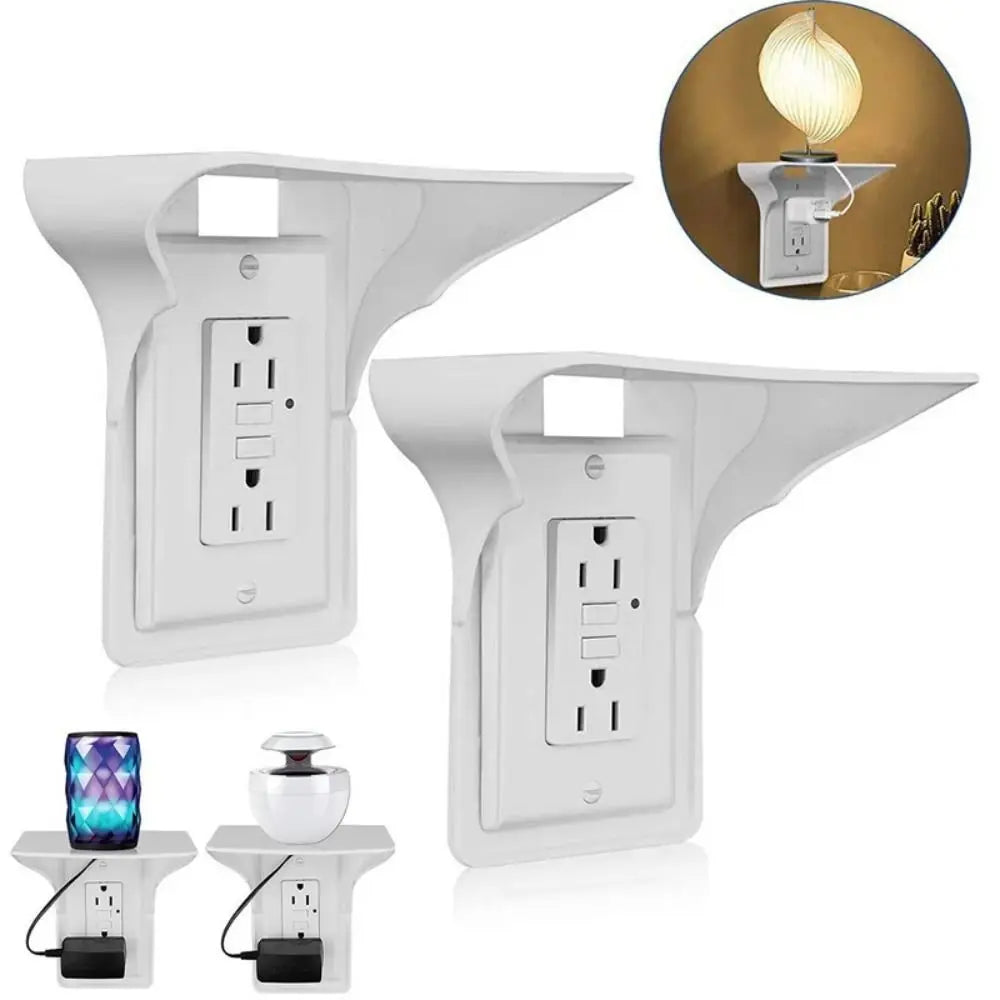 Wall Outlet Shelf – Phone Charging & Storage Rack Wall Outlet Shelf SWANS