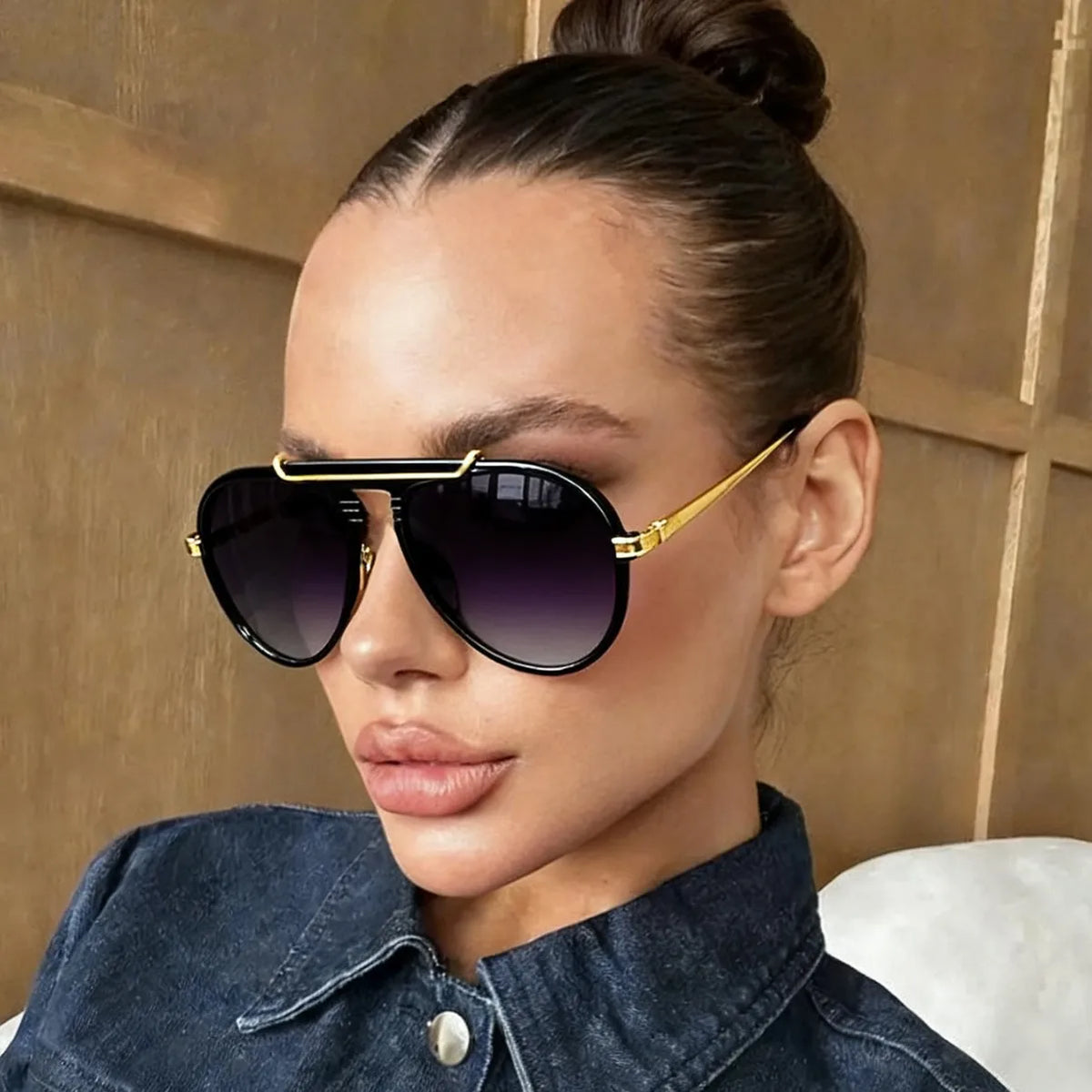 TOYEARN Vintage Pilot Sunglasses UV400 Big Frame Unisex Pilot Sunglasses SWANS