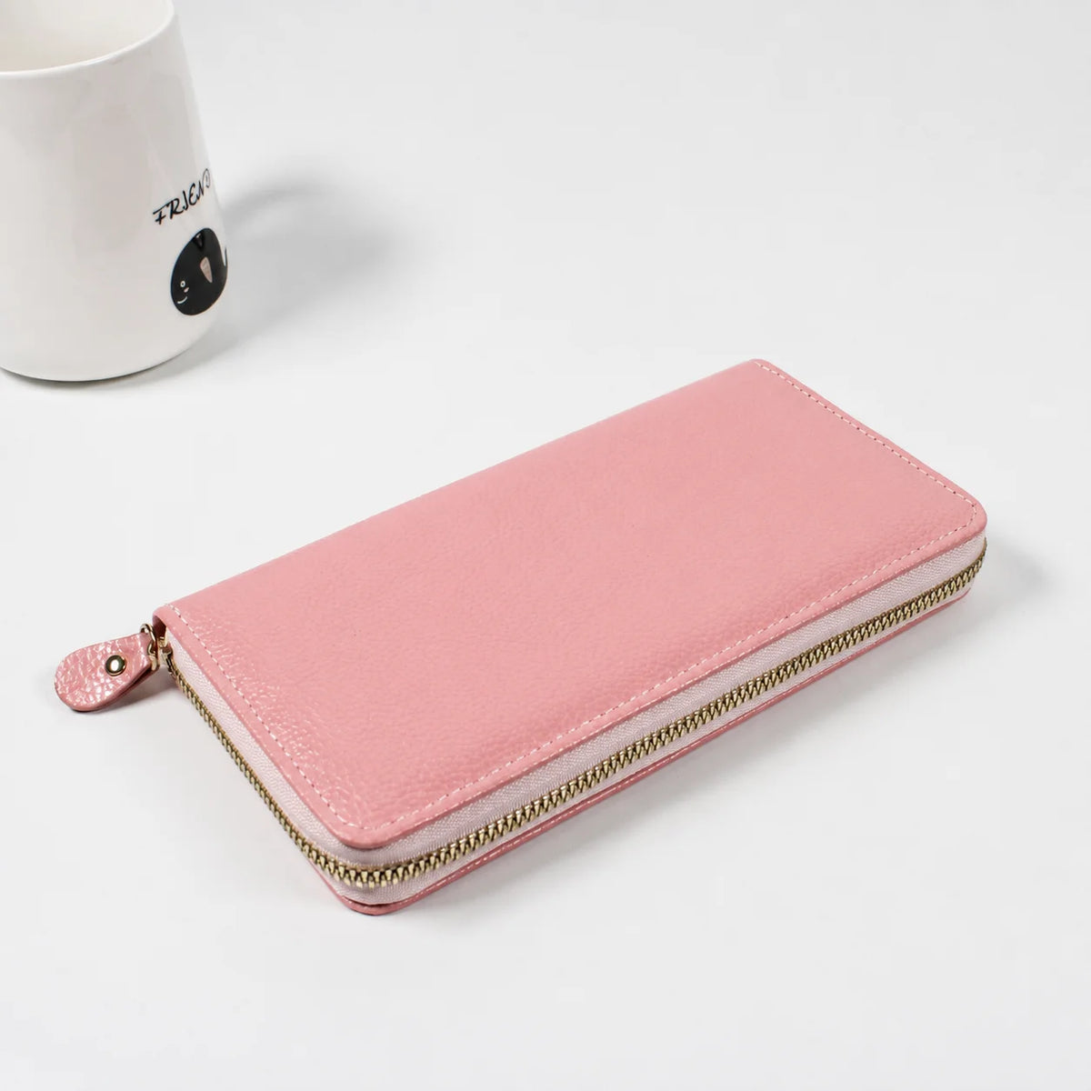 Women's PU Leather Long Wallet Clutch – Multi-Slot Organizer Women's Long Wallet SWANS Pink