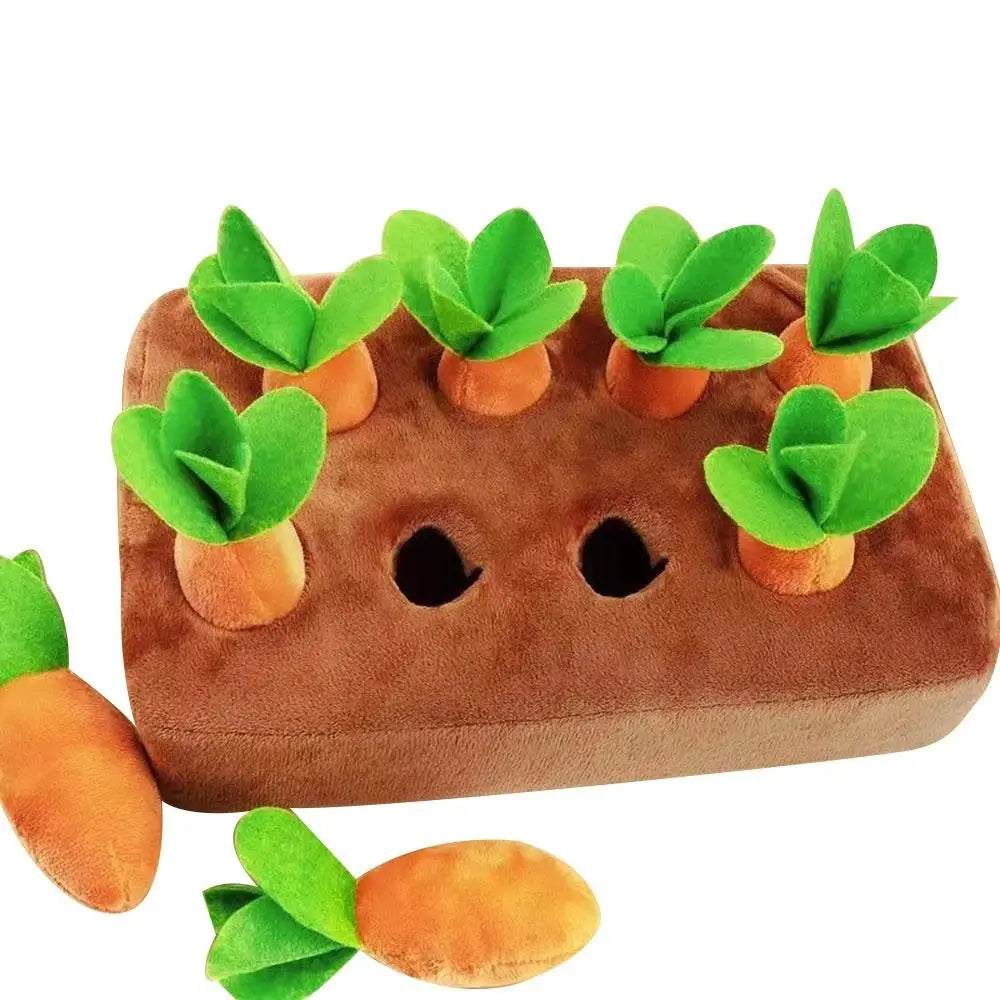 Pull-Up Carrot Plush Toy – Kids & Pet Interactive Play Set Plush Interactive Toy SWANS 8Pcs Carrot