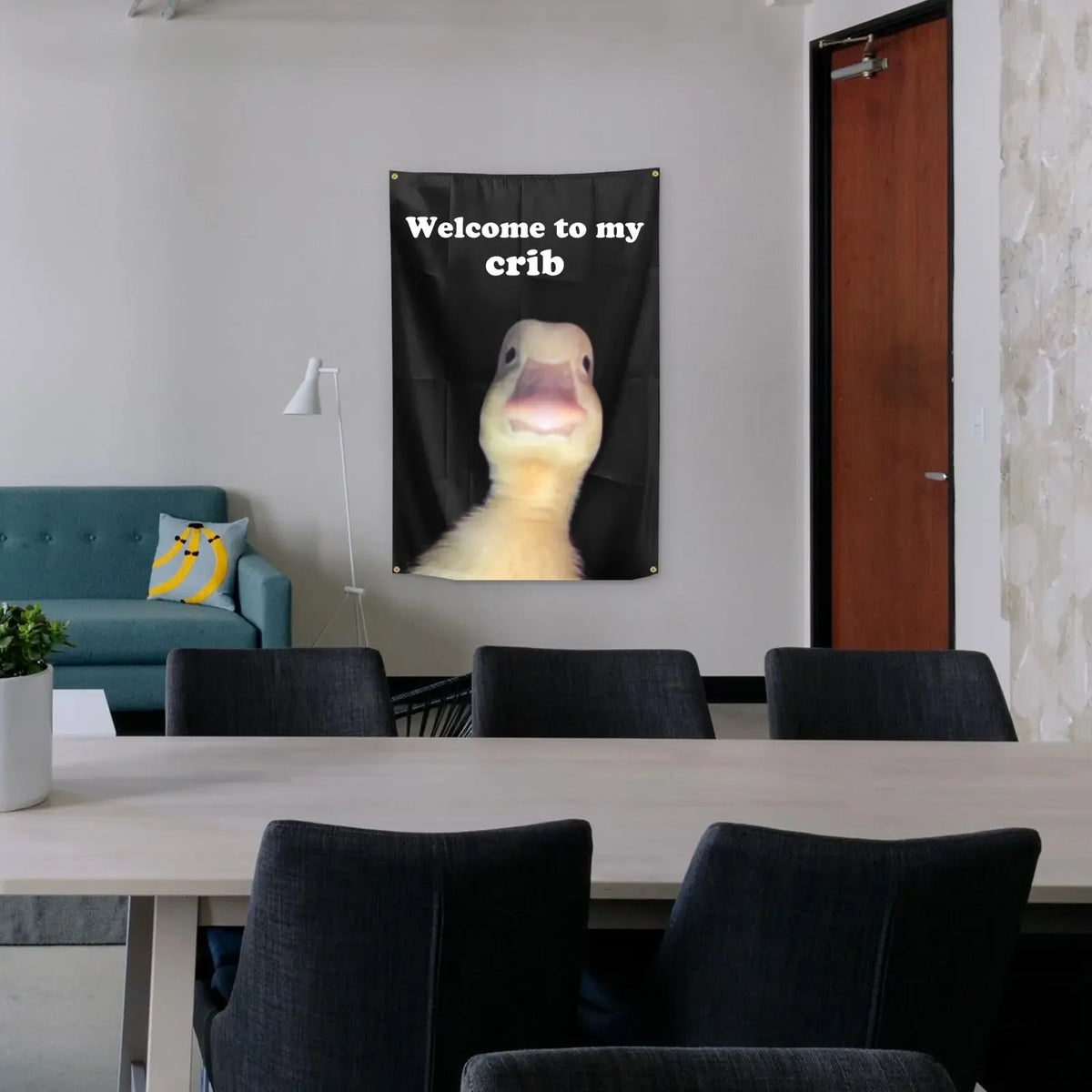Welcome to My Crib Funny Flag 2x3 Ft – Dorm & Home Decor Decorative Flag SWANS