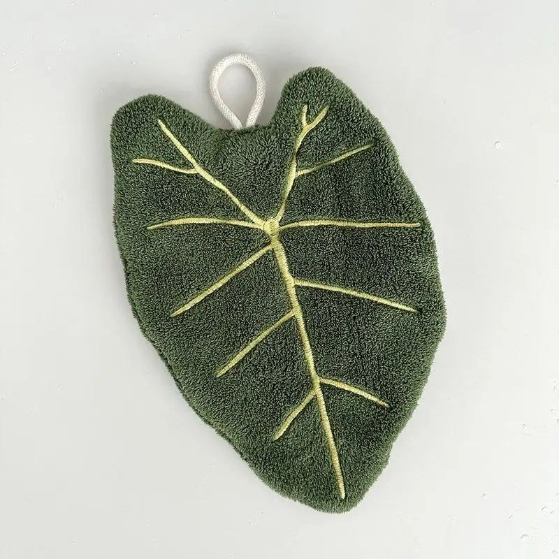 SWANS Leaf Hand Towel – Thick Soft Quick-Dry Hanging Towel Hanging Hand Towel SWANS A3