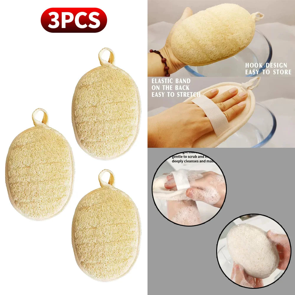 Luffa Exfoliating Bath Scrub Towel 1/3/6 Pack | SWANS Exfoliating Bath Scrub SWANS 3PCS