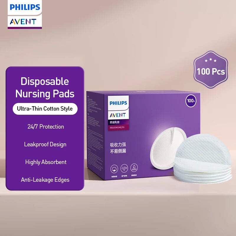 Philips Avent 100-Pack 3D Disposable Nursing Pads – Soft & Dry Disposable Nursing Pads SWANS