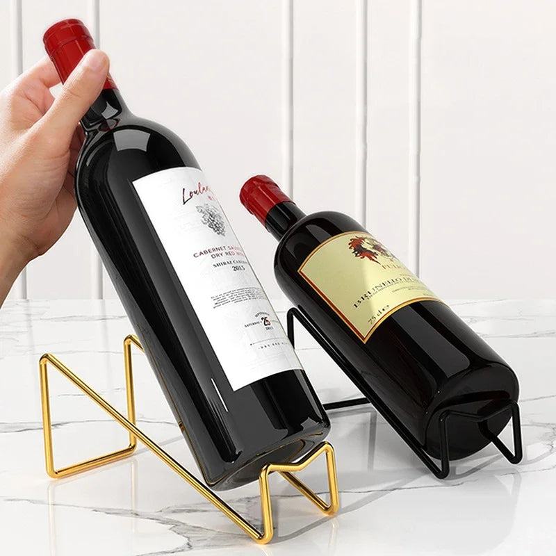 Countertop Wine Bottle Rack – Iron Display & Storage Stand Wine Bottle Rack SWANS