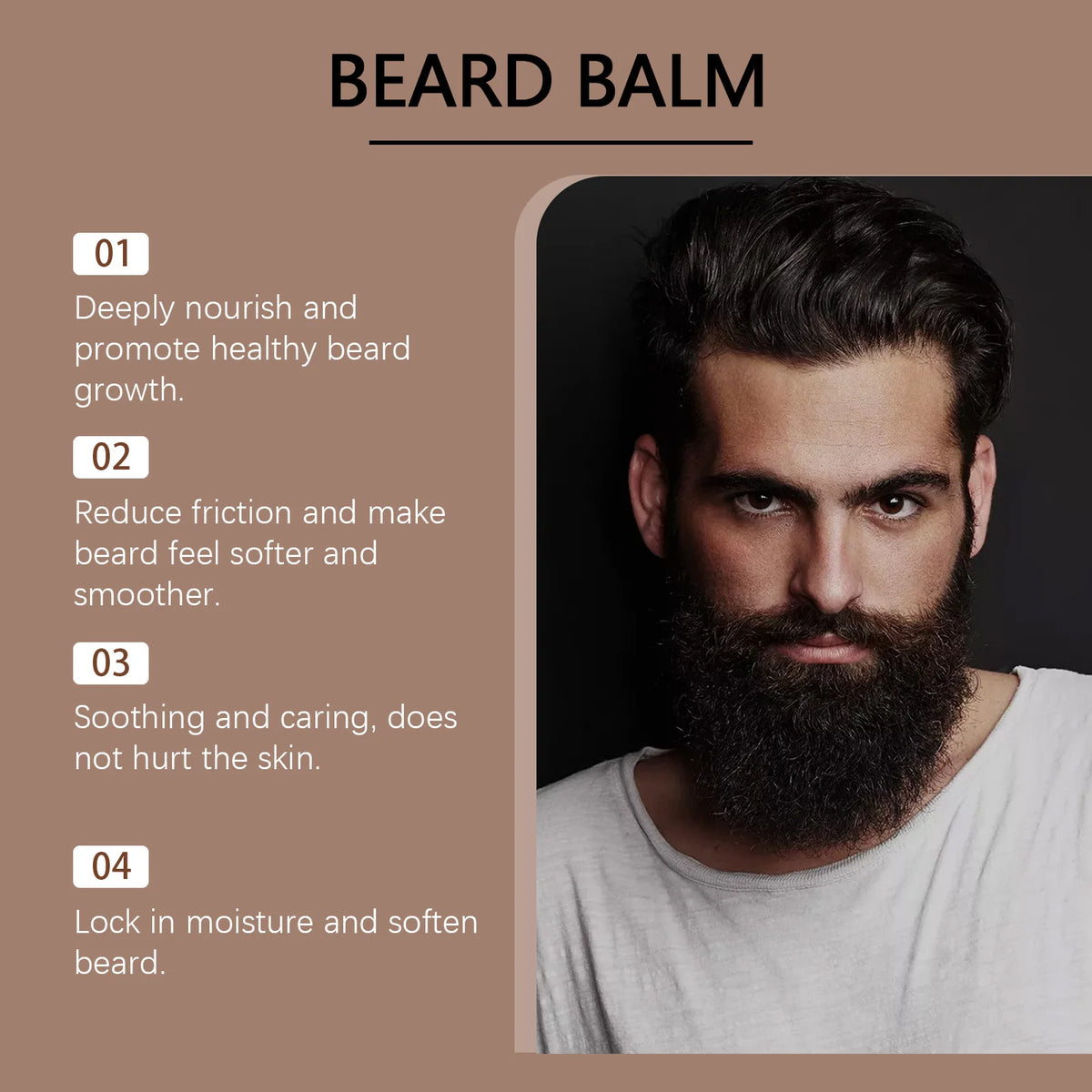 SWANS Beard Balm 60g – Jojoba Oil & Vitamin E for Men Beard Conditioning Balm SWANS