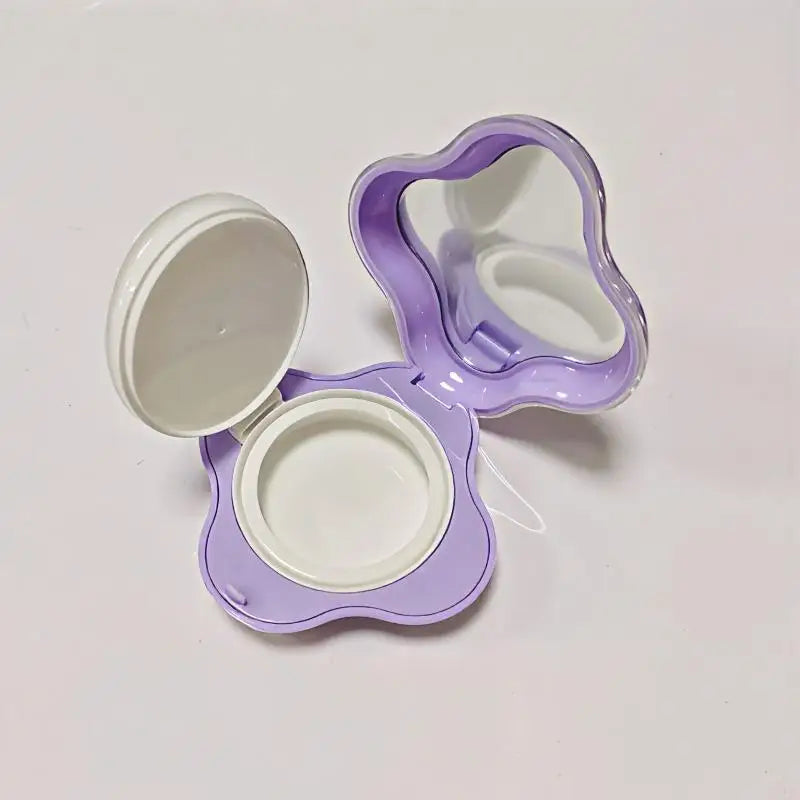15g Empty Flip Cushion Compact – Portable Makeup Case & Mirror Makeup Compact Case SWANS Purple