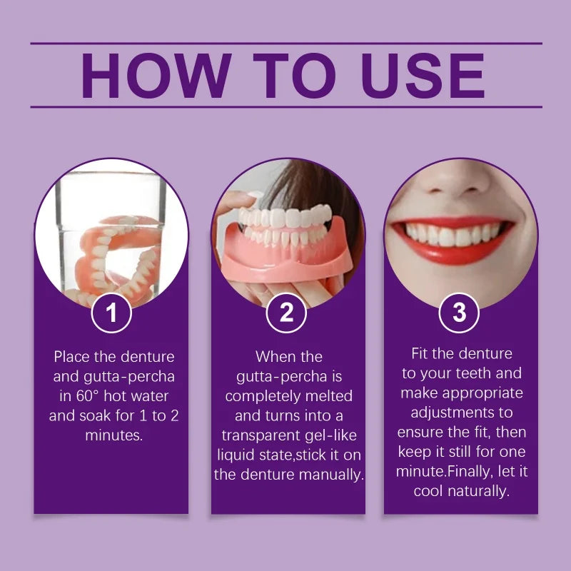 Silicone False Teeth Denture Modification Kit – Men & Women Denture Modification Kit SWANS