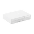 Under-Desk Drawer Storage Box – Transparent Desk Organizer Desk Drawer Organizer SWANS White Transparent