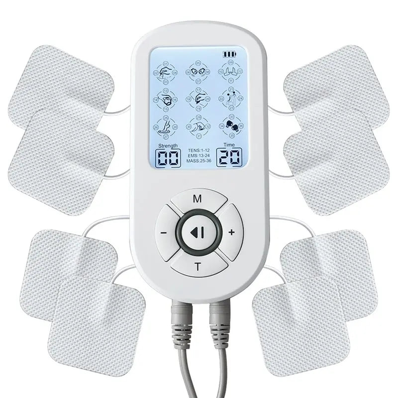 EMS Electric Muscle Stimulator – 36-Mode Digital Body Massager EMS Muscle Stimulator SWANS White No plug
