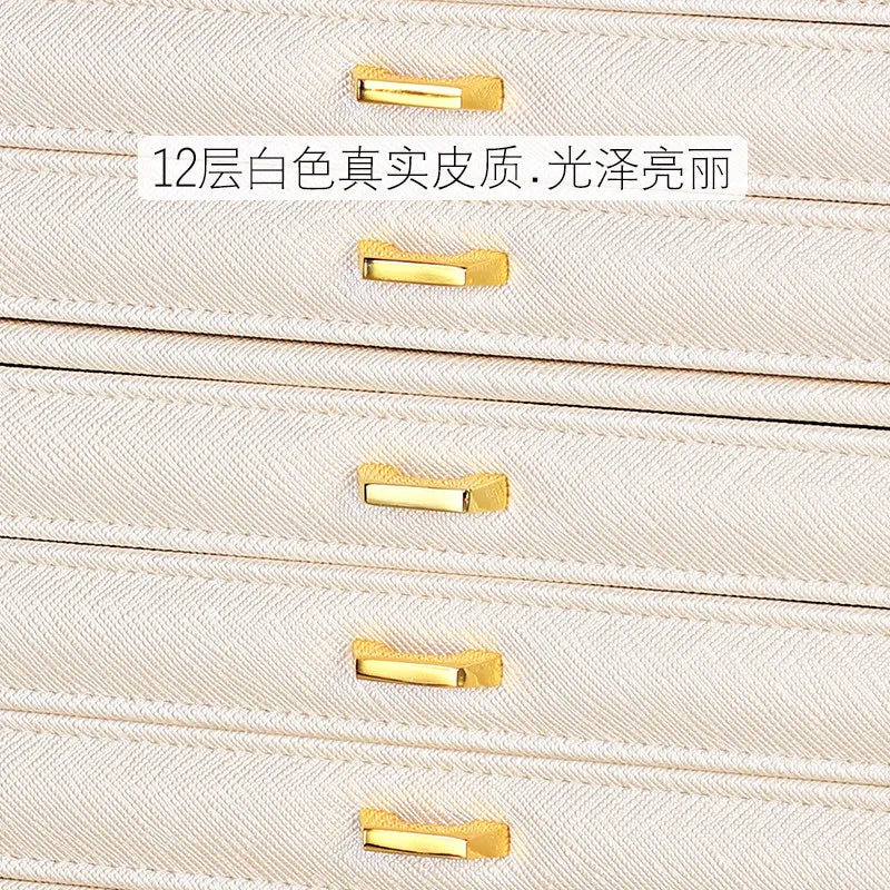 12-Layer European Jewelry Organizer Box – Rings, Necklaces & More Jewelry Organizer Box SWANS