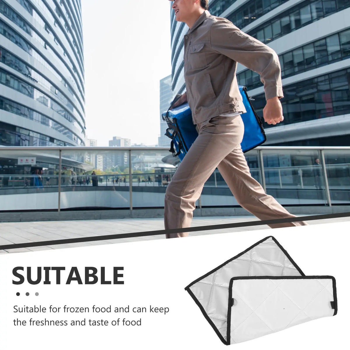 ROSENICE 70x50cm Insulated Food Cover Thermal Delivery Blanket Insulated Food Cover SWANS