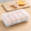 SWANS 15-Grid Stackable Transparent Egg Holder for Fridge Egg Storage Tray SWANS BLUE