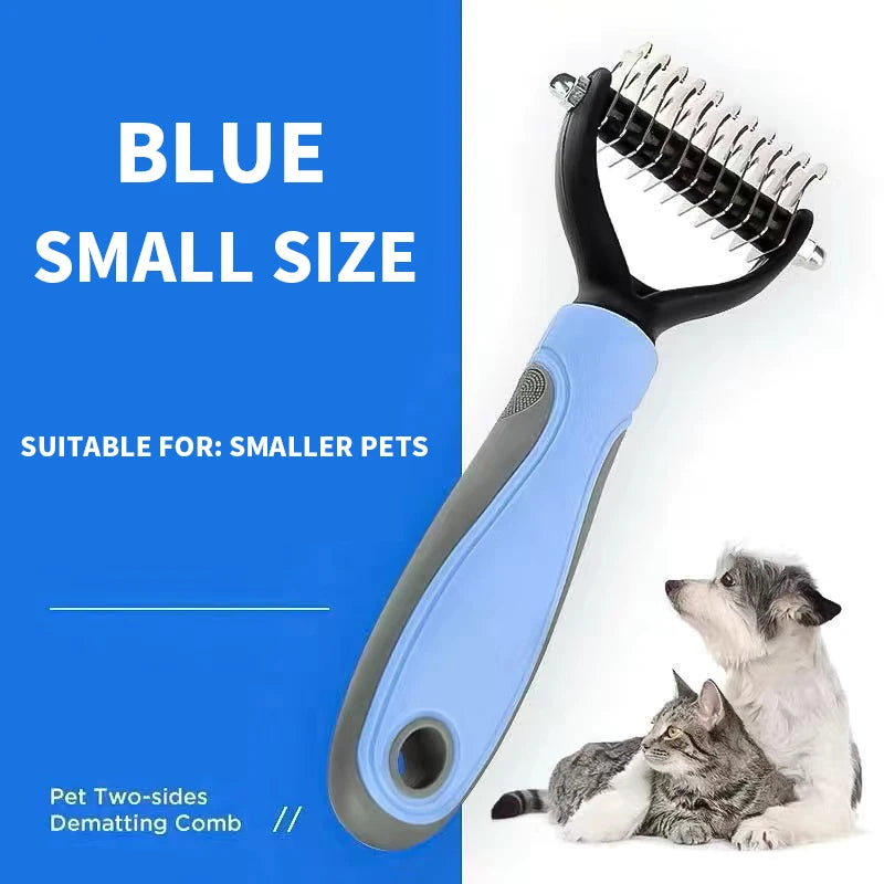 SWANS Double-Sided Pet Comb – Dog & Cat Grooming Tool Pet Grooming Comb SWANS Small Blue L