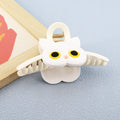Cute Cat Shark Claw Clip – Large Hair Grip for Women Hair Claw Clip SWANS White