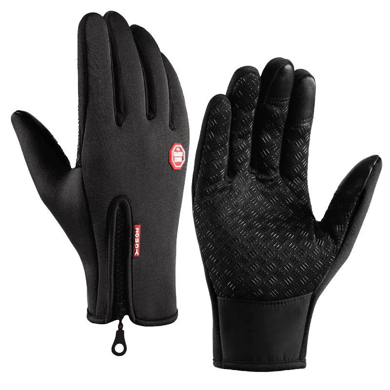 SWANS Winter Cycling Gloves – Windproof Touchscreen Full Finger Cycling Gloves SWANS Long Black M