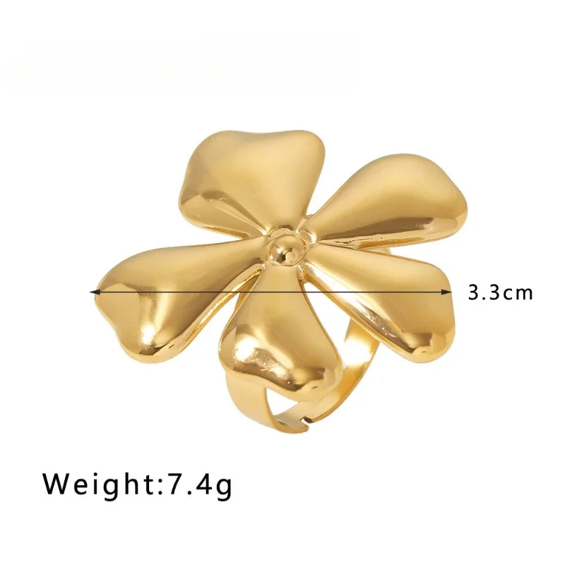 Women's Pearl Gold Stainless Steel Ring – Fashion Jewelry Fashion Ring SWANS Golden 9