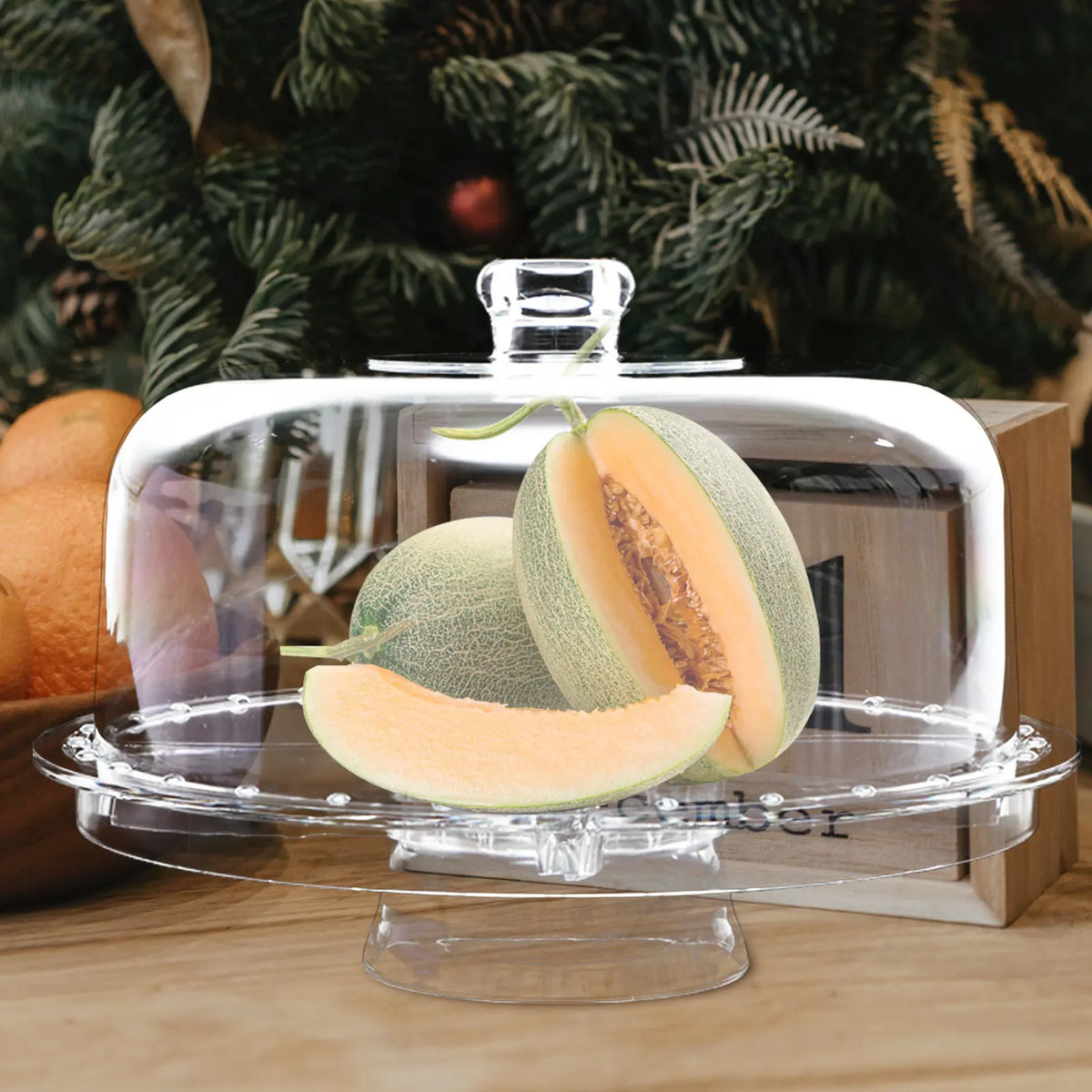 Transparent Acrylic Cake Stand with Lid – Wedding Dessert Tray Cake Display Stand SWANS
