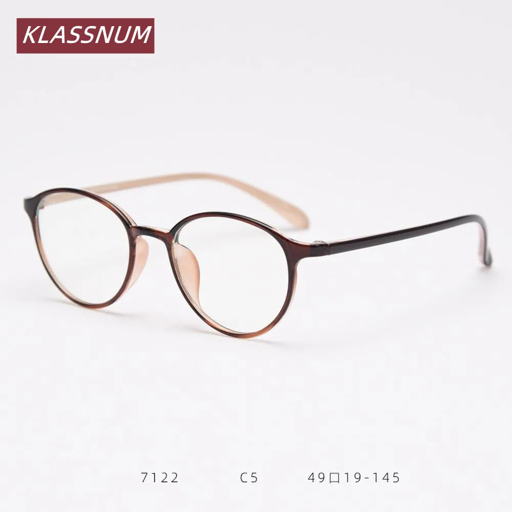 Oval TR90 Eyeglasses Frames – Blue Light Blocking Clear Lens Eyeglasses Frames SWANS