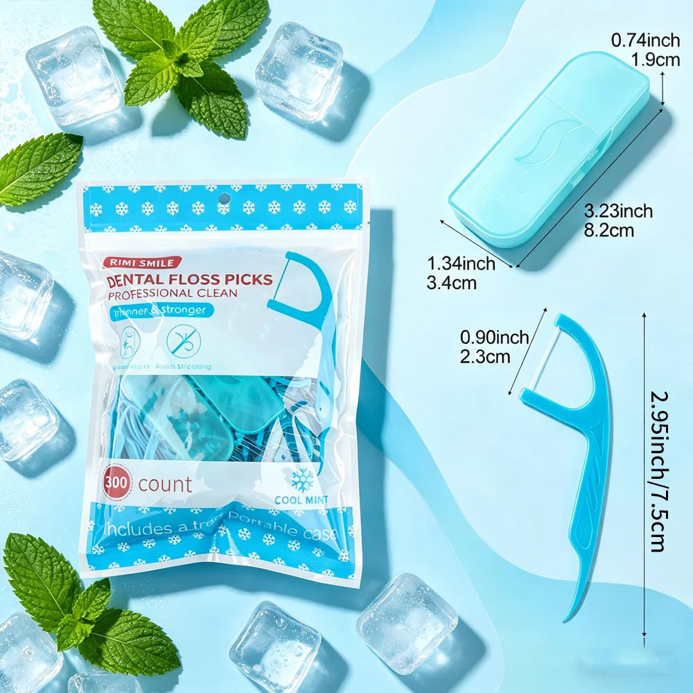 SWANS Mint Dental Floss Picks Wide Mouth 30/150/300 Pack Dental Floss Picks SWANS