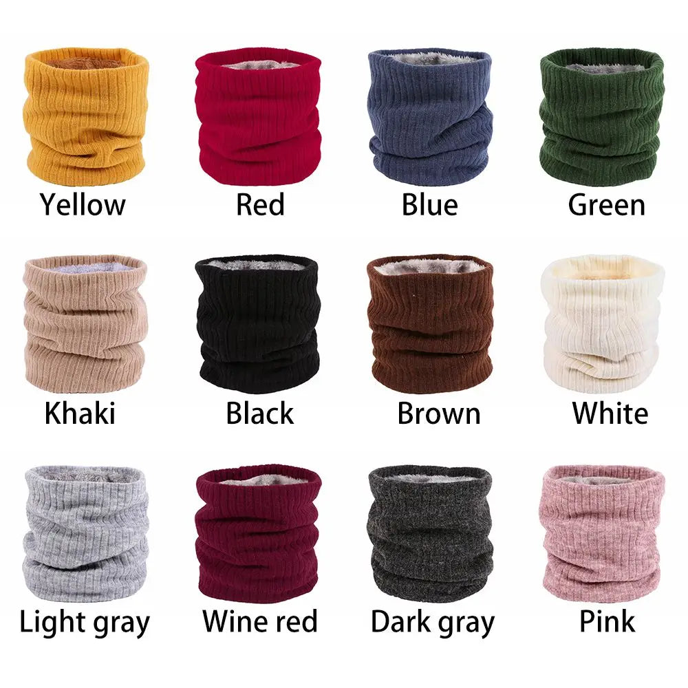 Fleece Lined Neck Gaiter – Windproof Knit Winter Loop Scarf Winter Neck Gaiter SWANS