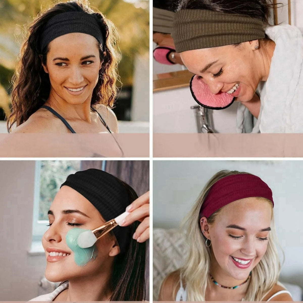 Women's Wide Bohemian Headband – Anti-Slip Elastic Hair Band Bohemian Headband SWANS
