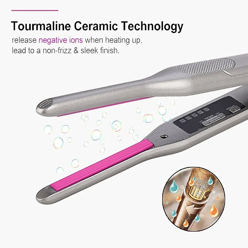 YIBER Mini Pencil Flat Iron – Travel Hair Straightener & Curler Mini Hair Straightener SWANS
