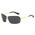 TOYEARN Y2K Rimless Sunglasses – UV400 Gradient Metal Frame Fashion Sunglasses SWANS Black