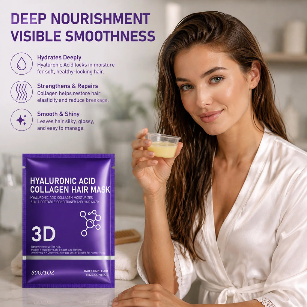 SWANS 3D Hair Mask – Hyaluronic Acid & Collagen 2-in-1 Deep Hair Mask SWANS