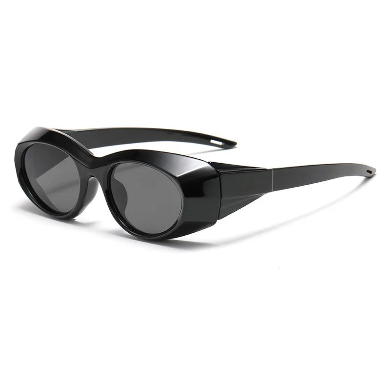 Y2K Steampunk Sunglasses UV400 Unisex Sport Goggle Shades Fashion Sunglasses SWANS Black Black