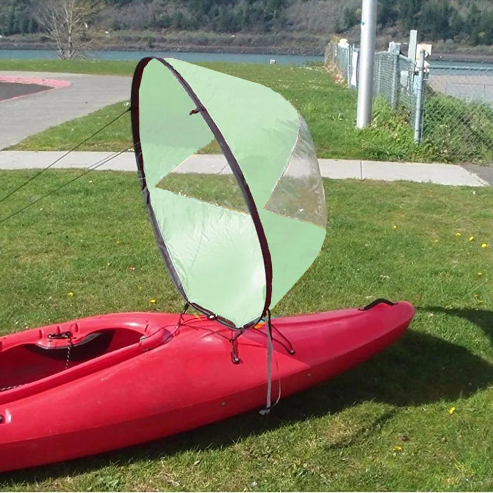 Foldable Kayak Wind Sail – UV Protection & Clear View Window Kayak Wind Sail SWANS