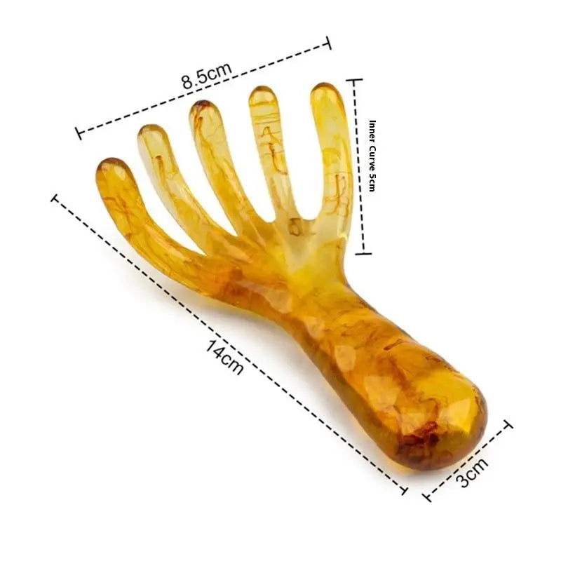 YOVIP 5-Prong Resin Scalp Massager Comb – Portable Head Scratcher Scalp Massager Comb SWANS Coffee