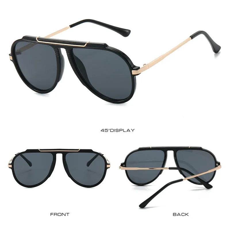 TOYEARN Vintage Pilot Sunglasses UV400 Big Frame Unisex Pilot Sunglasses SWANS
