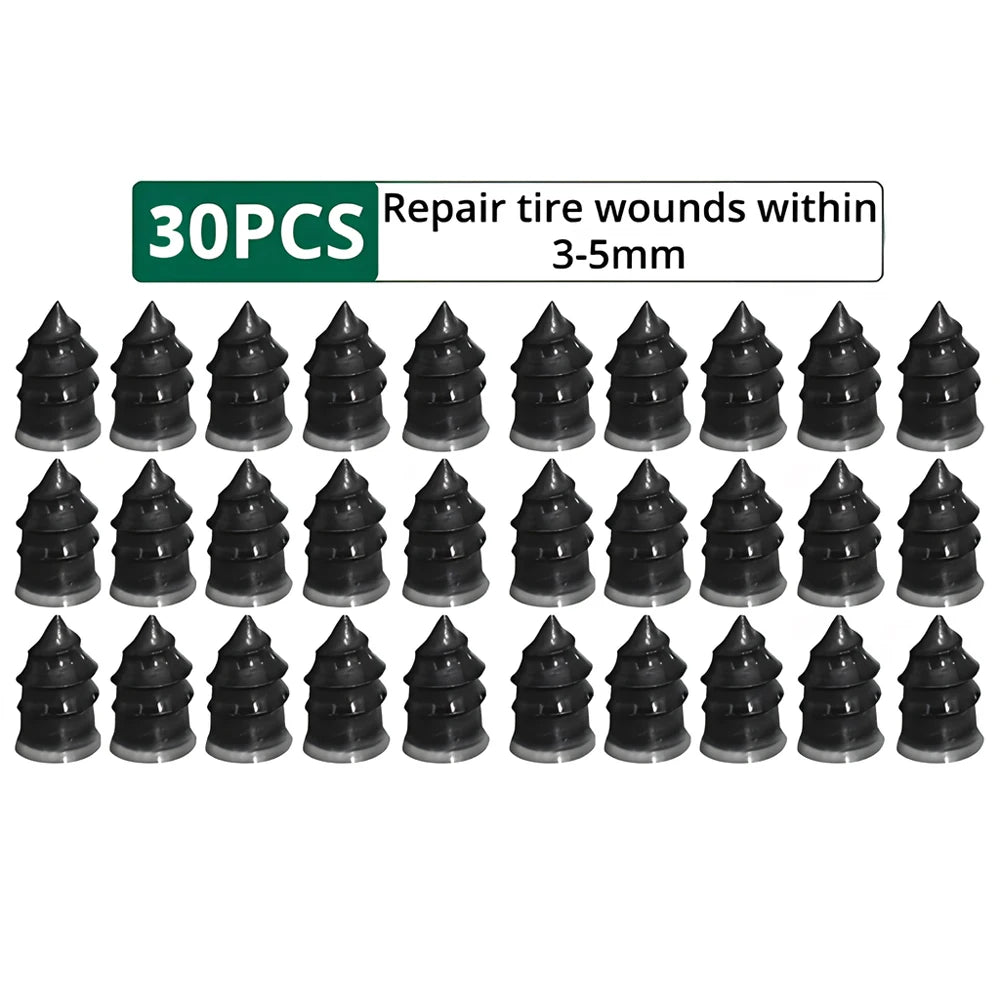 Vacuum Tire Repair Nail Kit 10/30pc – No-Glue Tubeless Fix Tire Repair Kit SWANS Large 30 PCS