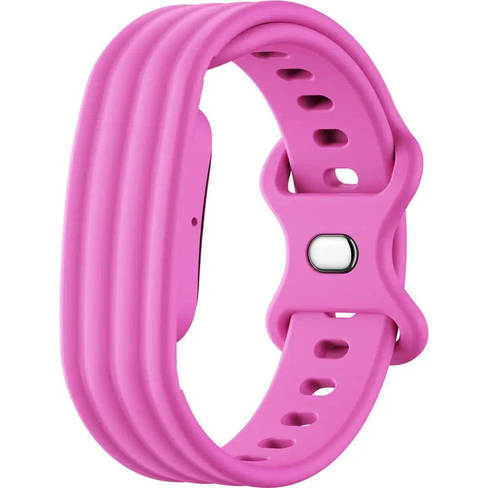 Silicone Watch Band for Google Fitbit Air – Butterfly Buckle Smartwatch Band SWANS Bright Pink