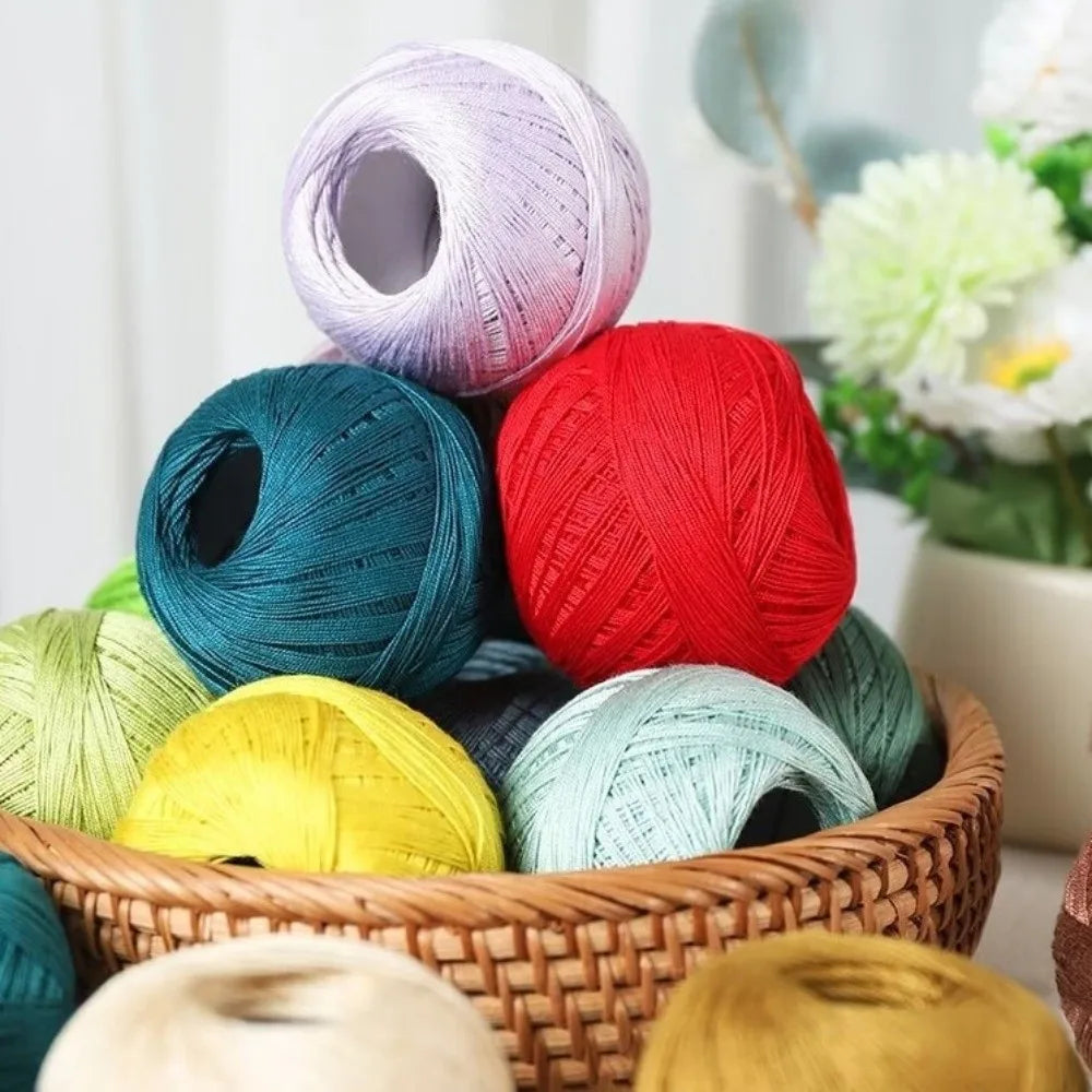 Size 7 Lace Crochet Thread Yarn – Soft Mercerized Cotton 50g Lace Crochet Yarn SWANS