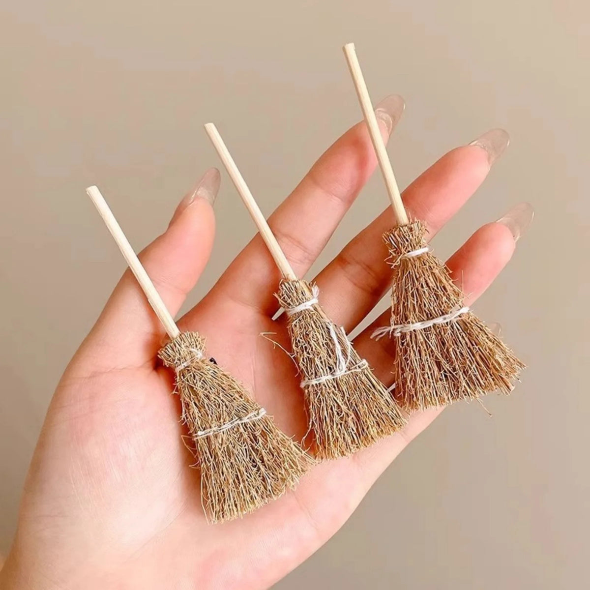 Korean Mini Broom Hair Clip – Handmade Linen Barrette Hair Clip Barrette SWANS