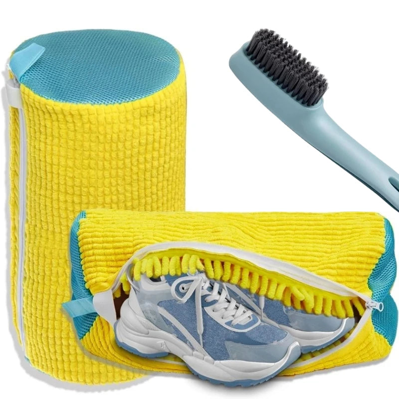SWANS Shoe Washing Bag & Liquid Brush Set – 2-Piece Kit Shoe Cleaning Set SWANS
