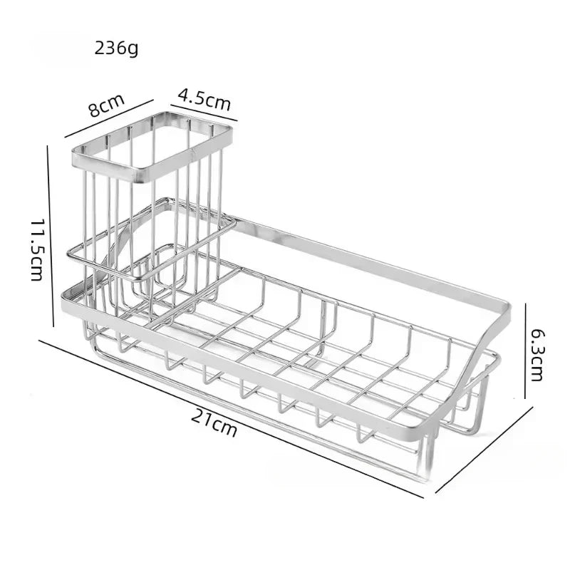 SWANS Stainless Steel Kitchen Sink Caddy & Sponge Holder Kitchen Sink Caddy SWANS