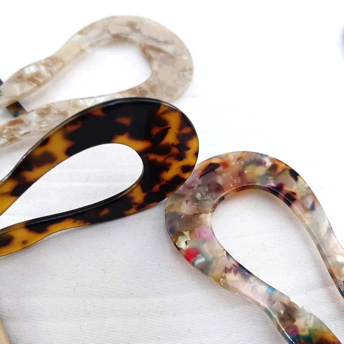 U-Shaped Tortoiseshell Acetate Hair Fork for Women Hair Fork SWANS