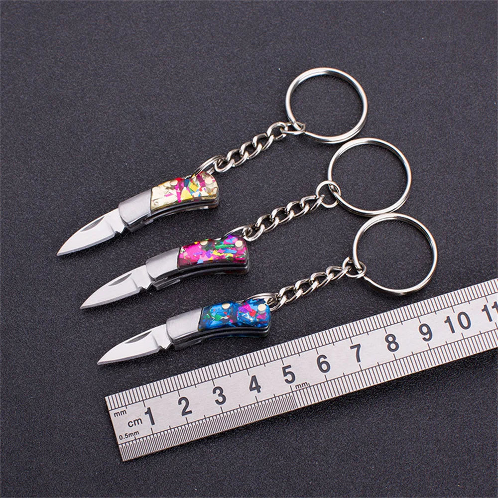 Mini Folding Knife Keychain – 5cm Stainless Steel EDC Tool Folding Knife Keychain SWANS